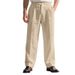 Autumn American Style Breathable Linen Casual Men's Simple Trendy Loose Beach Long Pants_voghion.com