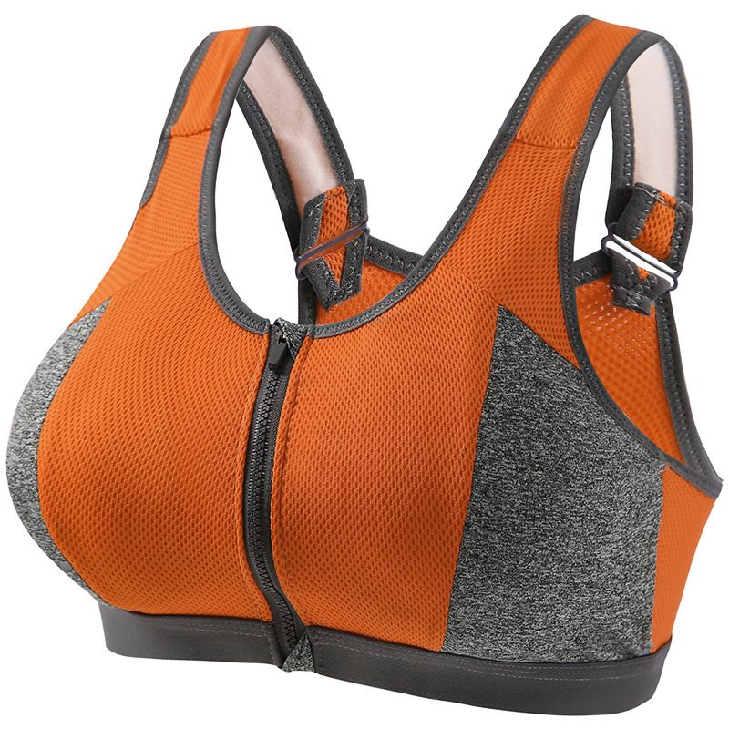 Sport-BH mit Reißverschluss vorne, Fitness-Laufen, hochintensive, stoßfeste Yoga-Weste, kabelloser Push-up-Sport-BH_voghion.com