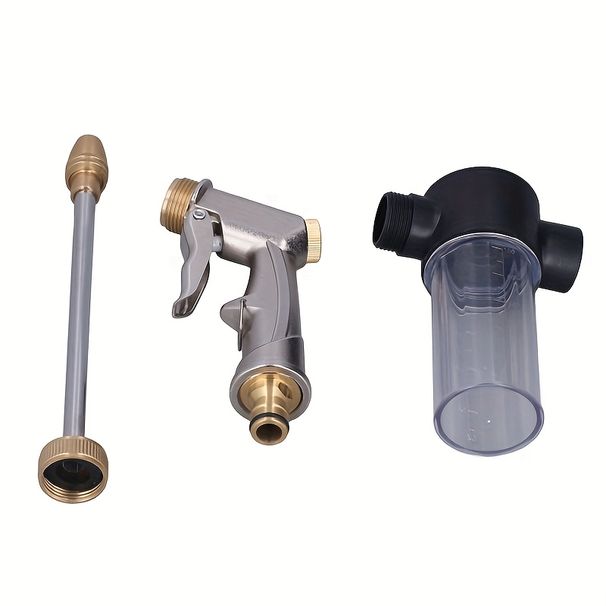 Pistola ad acqua per autolavaggio, pistola ad acqua schiumogena per uso domestico, impugnatura estesa, pistola ad acqua schiumogena ad alta pressione interamente in metallo, pistola ad acqua per la pulizia multiuso._voghion.com