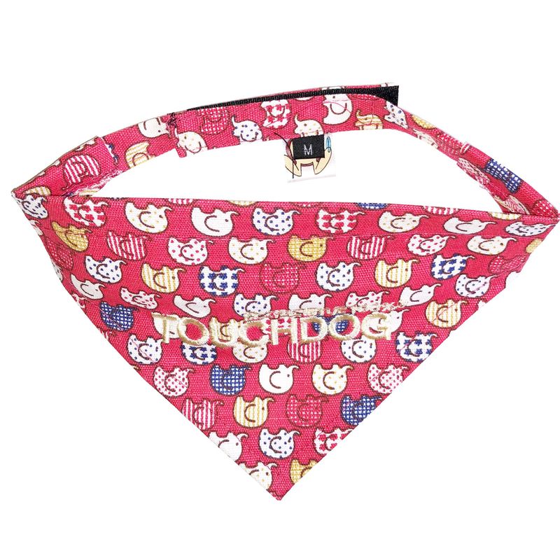 Touchdog 'Bad-to-the-Bone' Elephant Patterned Fashionable Velcro Bandana_voghion.com