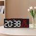Moderna sveglia digitale a LED con visualizzazione della temperatura, calendario e uscita USB - Retroilluminazione regolabile_voghion.com
