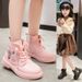 Autumn Winter 24 New Korean Style Princess Short Children's Student Snow Girls' Mid-Calf Fashion Single Boots_voghion.com