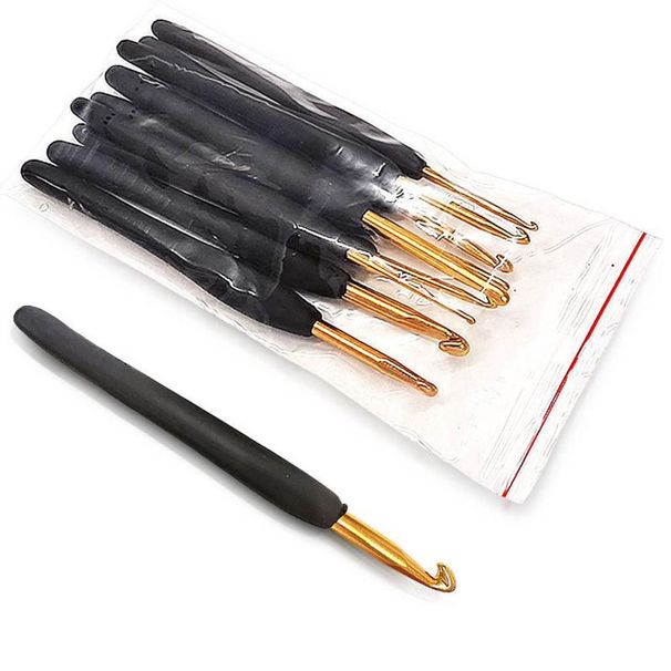 Knitting Tool Set Sweater Needle New TPR Silicone Soft Handle Aluminum Hook Needle Set_voghion.com
