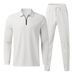 European Size Sleeve Long Pants Two-Piece Sports Casual Men's Set_voghion.com