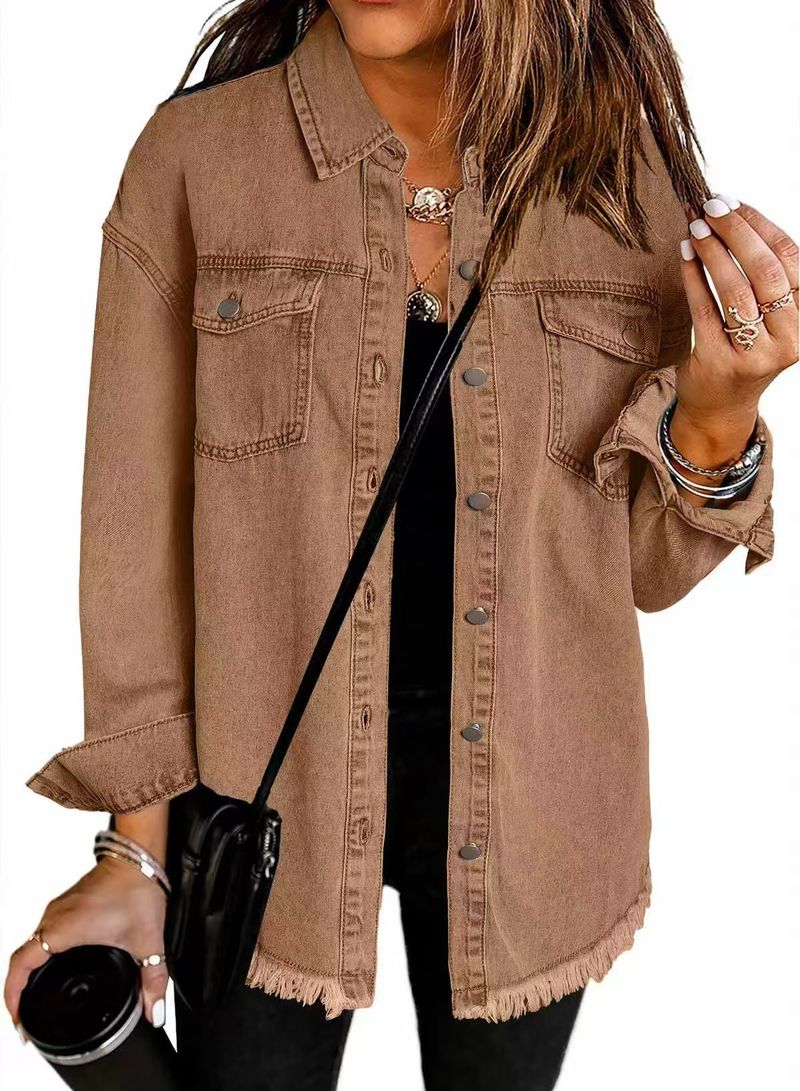 Women's Clothing Autumn And Winter Personality Street Style Grinding Hem Jacket_voghion.com