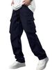 2024 Summer New Men's Cargo Drawstring Multi-Pocket Casual Long Pants_voghion.com