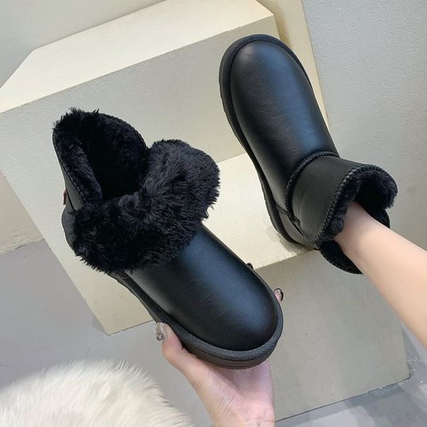 2025 nuovi uomini e donne stesso stile caldo stile più velluto spesso antiscivolo impermeabile caldo nord-est cotone scarpe stivali da neve all'ingrosso_voghion.com