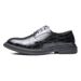 Aofu Schuhe 3199 Stein Muster Casual Single Schwarz Braun Leder herren Schuhe Schnürung_voghion.com