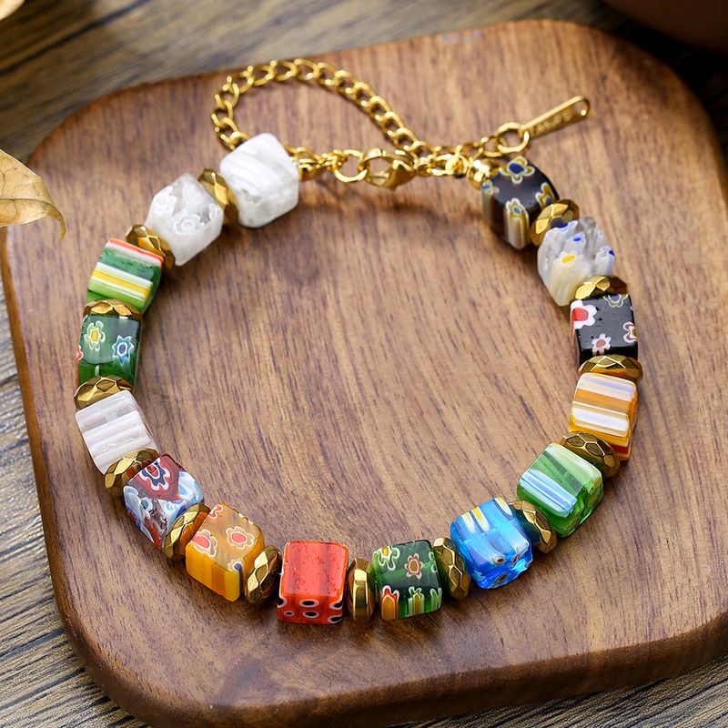 Nuovo braccialetto di cristallo fai da te con perline di vetro di Murano mille Wer fatte a mano_voghion.com
