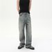 Herrenbekleidung Retro Distressed Raw Edge Design High Street Vielseitig Casual Straight Loose Jeans Trend_voghion.com
