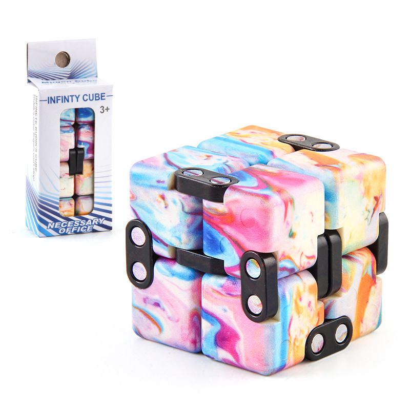 Stress Relief Toys Unique Camouflage Infinite Rubik's Cube, Intelligence Rubik's Cube Decompression Toy, Infinite Folding Rubik's Cube Fingertip Toy_voghion.com