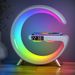 Smart Bluetooth Speaker Big Ambient Wireless Charger Bedside Alarm Clock Night Light Small G Audio_voghion.com