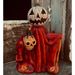 Resin Pumpkin Head Wizard Statue - Halloween Cloak Home Entrance Tabletop Decor Hot Selling Item_voghion.com
