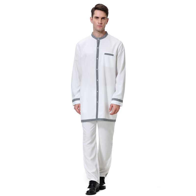 Pánské oblečení Pánská abája, tunika, kalhoty, muslimský oblek_voghion.com