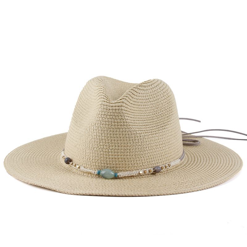 Multi-color optional factory wholesale simple and fashionable spring and summer women's Panama hat gentleman's hat travel sun hat_voghion.com