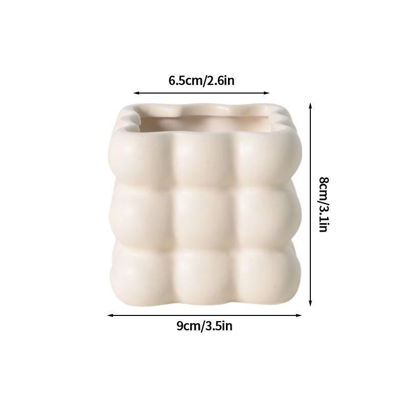 Keramik-Blumentopf, 15 cm – Sukkulentenvase für den Innenbereich, moderner Blumentopf mit Abflussloch, Terrakotta-Stil_voghion.com