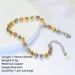 Affordable Fashion Simple And Elegant Copper-Plated Colored Gold Cut Round A String Of Beads Bracelet Jewelry Gift_voghion.com