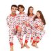 Familie Weihnachten Alphabet Cartoon Hirsch Familie Weihnachten bedruckte Home Dress Pyjamas_voghion.com
