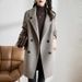 Doppelseitiger Wollmantel für Damen – Slim Fit Trenchcoat mit Gürtel, eleganter Pea Coat für Herbst und Winter, Büro & Freizeit_voghion.com