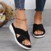 Plus-size Women's Platform Cross Sandals Are Comfortable And Breathable_voghion.com