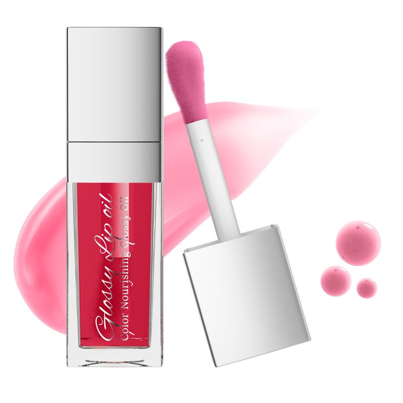 Hellokiss, olio per labbra lucidante idratante a specchio d'acqua a sei colori, color ciliegia_voghion.com