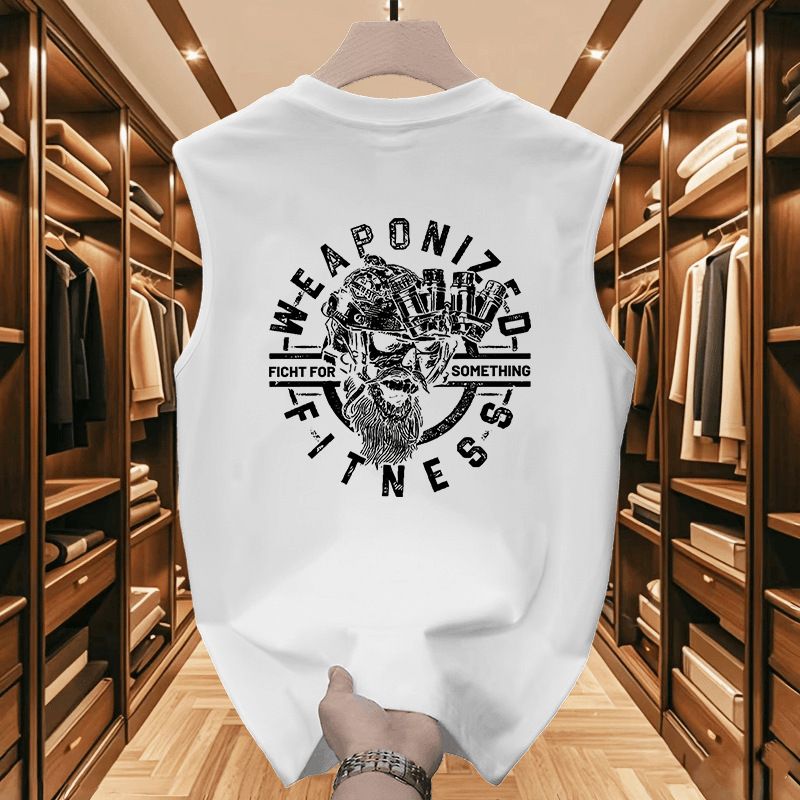 Men's Clothing Basketball Sports T Shirt Summer Men's Round Neck Printed Sleeveless Vest Loose Waistcoat Sweatshirt Bottoming Top_voghion.com