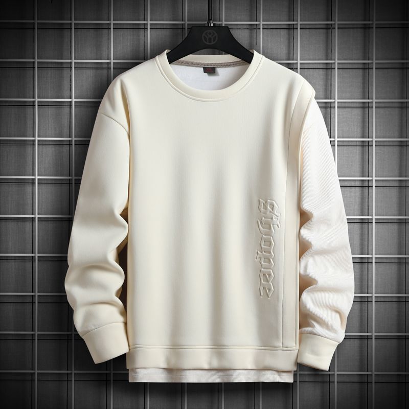 【 Yipin Source 】 YPY-3733-P42 Autunno Doppio Materiale Combinazione Finto Maglione in Cotone a Due Pezzi Girocollo da Uomo Americano_voghion.com