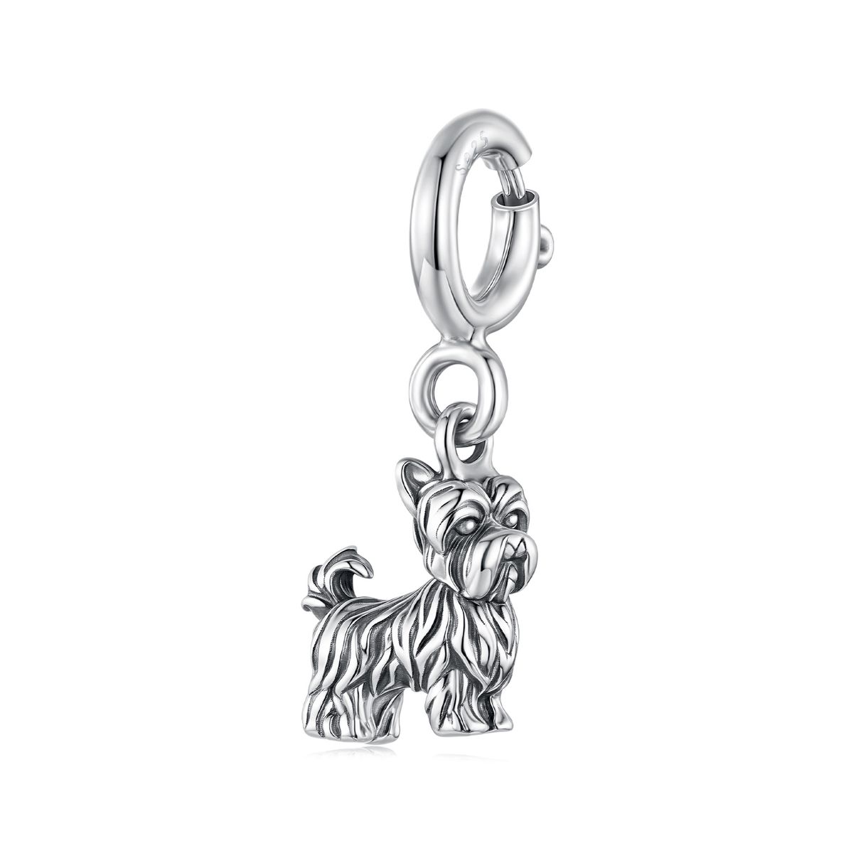 Yorkshire Terrier Locket Pendant Charm Sterling Silver Charm_voghion.com