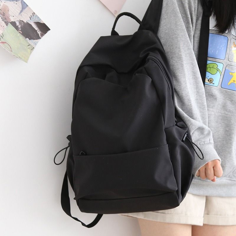 Sac à dos multifonction de grande capacité, couleur unie, tendance, version coréenne, pour lycéennes et étudiantes_voghion.com