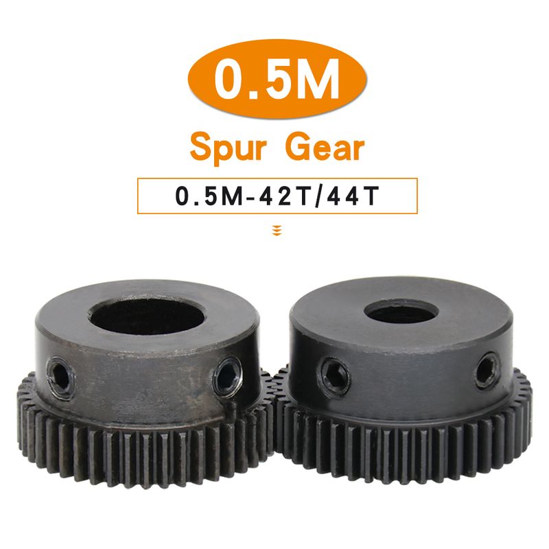 Motor 0,5M-42T/44T Tamanho do furo 6/8/10 Mini roda dentada SC45#Aço carbono escurecimento Dentes Altura 5 mm Peças de transmissão_voghion.com