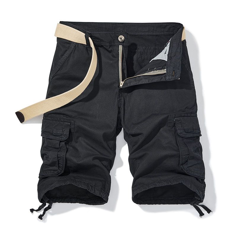 Men's Regular Fit Leisure 6 Pocket Cargo Shorts Men Half Pants Cotton Chino Bermuda Knee Length Short Pants736_voghion.com