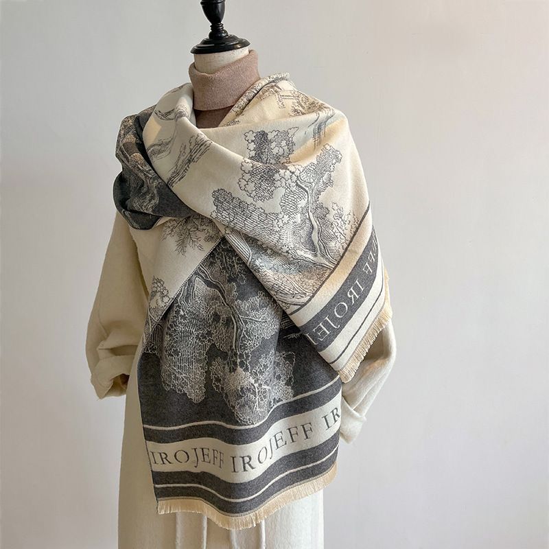 Scarf Shawl For Women Autumn Winter 2025 New Thickened Warm Luxury High-end Versatile Neck Warmer_voghion.com