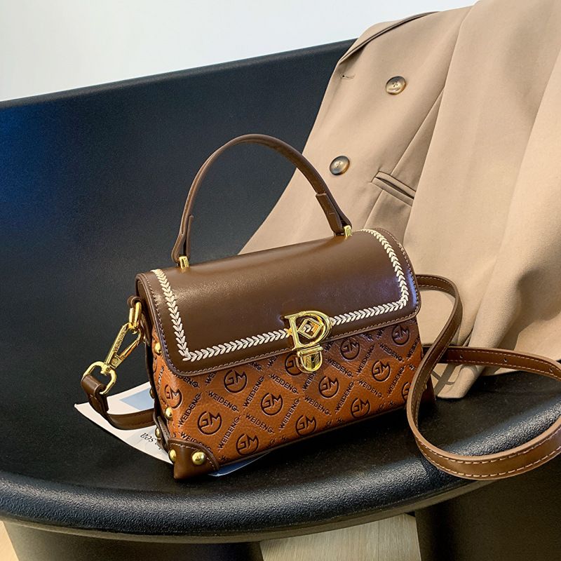 High-End Textur Moud Retro Damentasch 2023 nei Temperament villsäiteg Stil Damen One-Shoulder Cross-Body Handheld kleng quadratesch Tasch_voghion.com