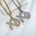 Hip Hop Necklace Diamond Cuban Necklace Hip Hop XO English Letter Heart Gold Australian Jewelry Micro Paved Zircon Personality Pendant Trendy Necklac_voghion.com