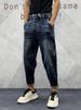 Extra stora 300kg sammetsdenim herrbyxor i höst, resår i midjan för bantning och lös passform, Harenbyxor 2_voghion.com