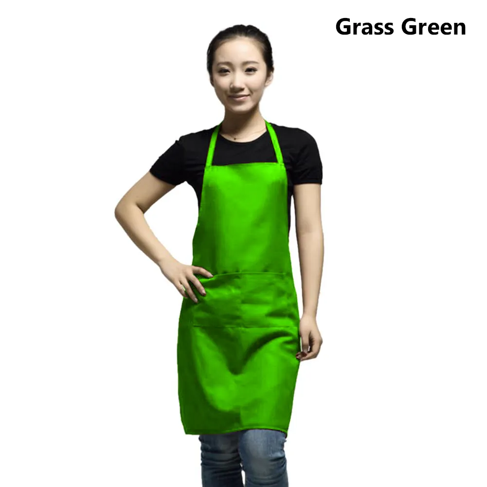 Tablier de cuisine en toile de couleur pure, unisexe, pour femme et homme, pour chef, serveur, café, boutique, barbecue, coiffeur, 10 couleurs_voghion.com