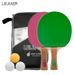Nuovo set di racchetta da ping pong in legno massello a 7 strati, colore verde/rosa_voghion.com