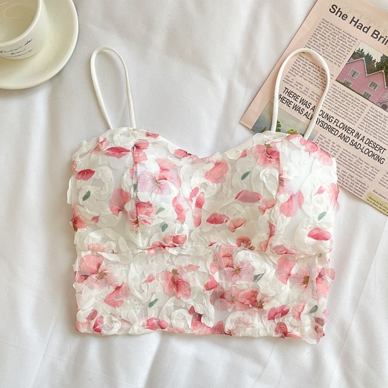Floral Feste Cup Spitze trägerlosen Strap Unterwäsche frauen Kissen Anti blendung Bequeme Versammlung Sexy Temperament_voghion.com