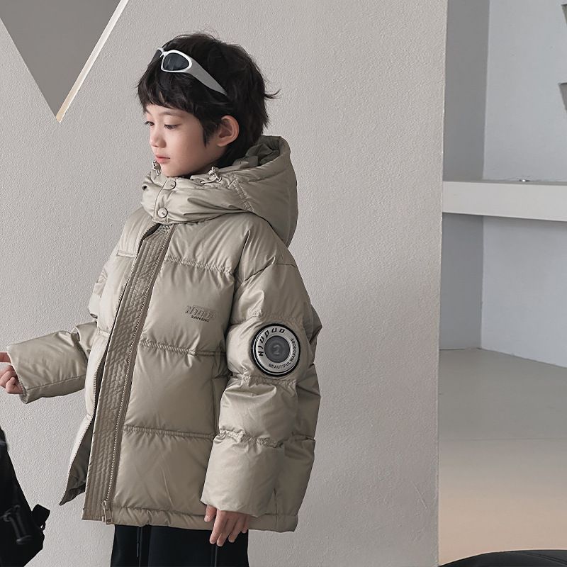 Children's down and cotton boys' medium to long length, big children's three proof, no wash, thick baby jacket, 2024_voghion.com