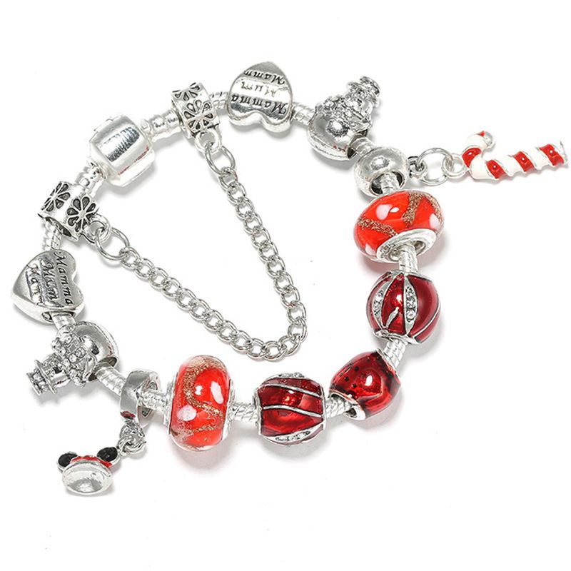 Charm Bracelets Fashion Christmas Bracelets Dora Christmas Beaded Bracelets Trendy Personality Bracelets_voghion.com
