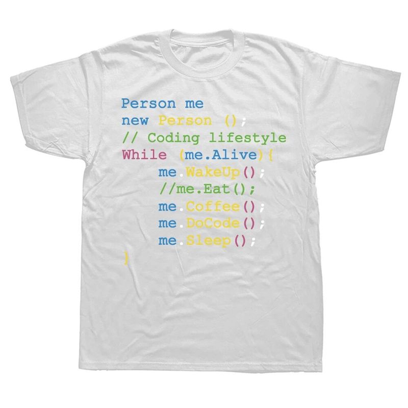 Maglietta divertente programmatore Codifica JavaScript Codice computer Regalo Geek Manica corta 100% cotone T-shirt casual con o-collo unisex_voghion.com