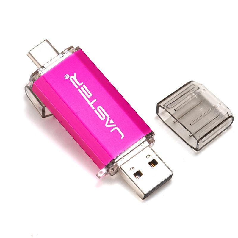 Storage Devices interface two in one USB flash drive laser engraving DIY engraving USB flash drive 64G commemorative photography gift_voghion.com