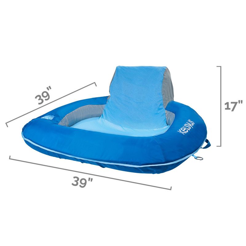 Assento de malha inflável, capa de tecido para adultos, remo flutuante, anel de natação luminoso solar com LED, cadeira de descanso em formato de U, guarda-sol, cama flutuante_voghion.com