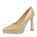 Women's Elegant Pointed Toe High Heel Pumps With Chunky Heel & Platform - Perfect For Parties & Evening Events Shoes_voghion.com