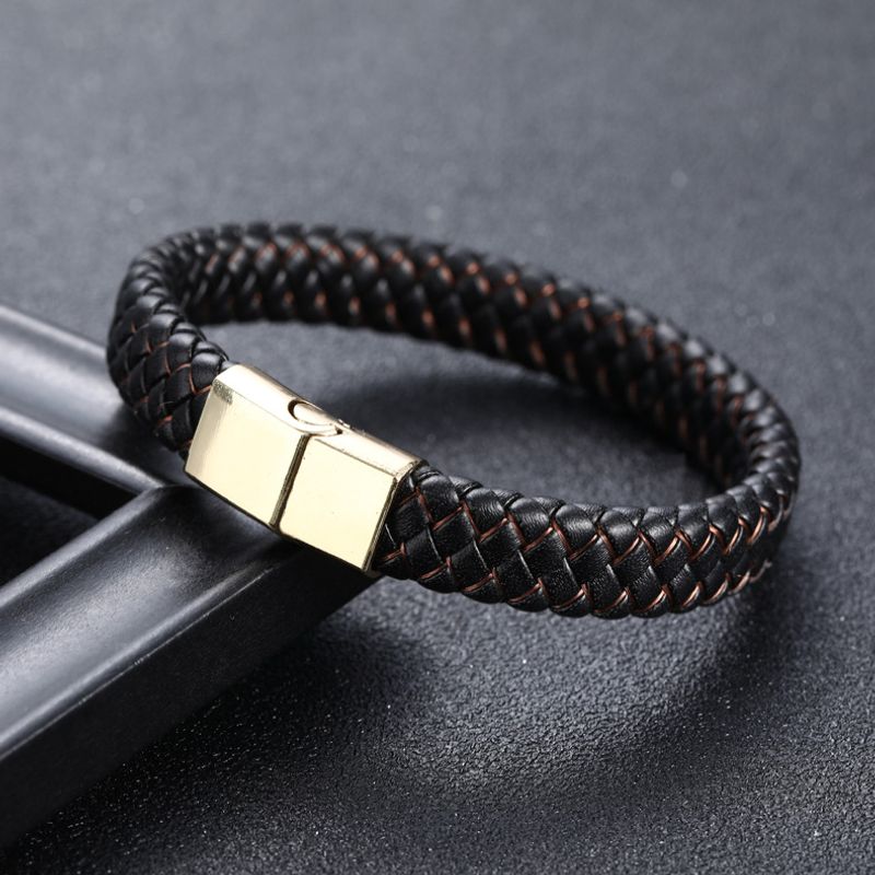 Popular Handmade Microfiber Leather Leather Bracelet Leather Bracelet Bracelet Men's Cowhide Jewelry_voghion.com