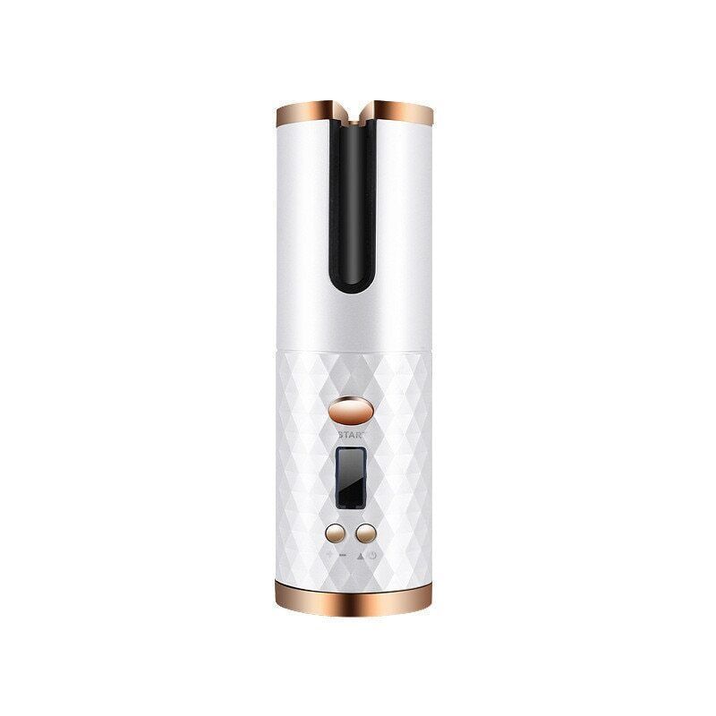 Hair Curler LCD Cordless Auto Rotating Waver Curling Iron Ceramic Wireless USA_voghion.com