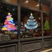 UV-Farbe, weiß, Einkaufszentrum, Fenster, statisch, Weihnachtsbaum, Dekoration, Glasaufkleber_voghion.com