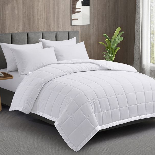 Quilted Mattress Pad – Reinforced Polyester Border Blanket, 1500g+ Weight, Non-Slip Bed Protector For Home Hospitality_voghion.com