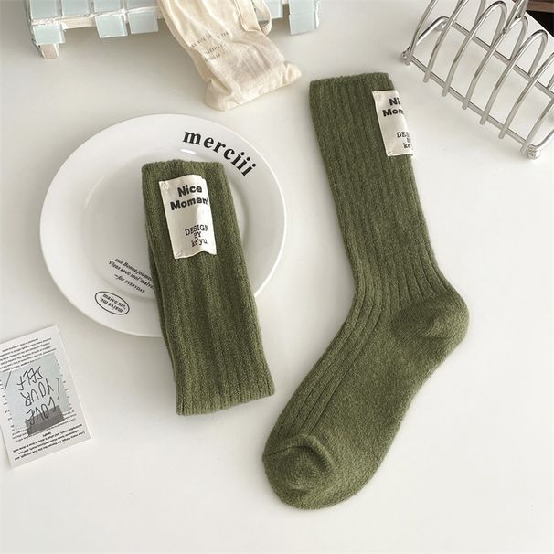 Hohe Socken für Damen und Herren, weiche Stricksocken aus Wollmischung für Komfort im Winter, warm und atmungsaktiv, lässige Unisex-Slouch-Socken mit strukturiertem Design_voghion.com