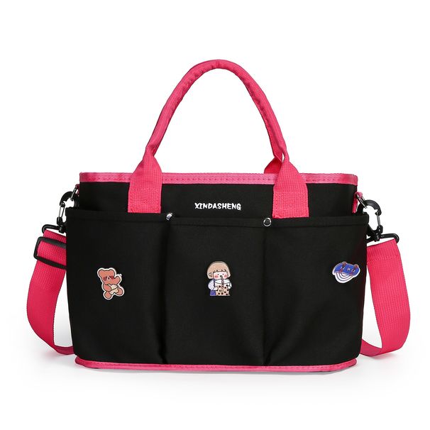 Maitini Large Capacity Diaper Bag For Moms - Waterproof PU Shoulder Tote With Insulated Bottle Pocket, Breathable Oxford Lining_voghion.com